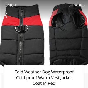 Brand new doggy jacket with leash ring.